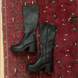 Knee high platform boots